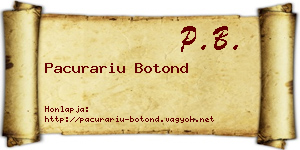 Pacurariu Botond névjegykártya